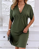 Valerie - Premium V-neck Ruched Dress for Elegant Occasions