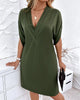 Valerie - Premium V-neck Ruched Dress for Elegant Occasions