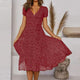 Maylee - Elegant Summer Dress with V-neck and Floral Print