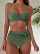 Missy - High Waist Retro Bikini Set With Adjustable Top