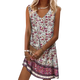Liusaidh - Elegant Women's Floral Beach Dress with V-neck Design
