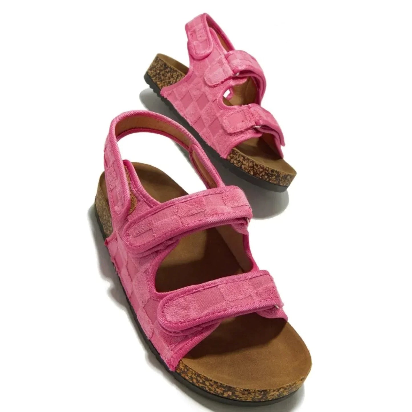 Peony - Stylish Women's Sandals with Velcro Fastening and Cork Sole