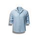 Frederik - Solid-Colored Long-Sleeved Button-Down Shirt with Lapel Collar