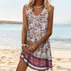 Liusaidh - Elegant Women's Floral Beach Dress with V-neck Design