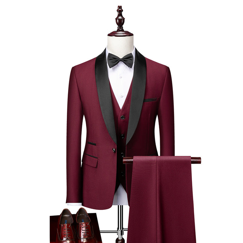 Finnick - Stylish 3-Piece Slim Fit Suit Set for Men in High-Quality Wool