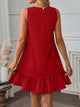 Carrie - Sleeveless Dress with Fashionable Ruffle Trim