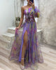 Ariella - Elegant Women's Long Summer Evening Gown with Floral Design