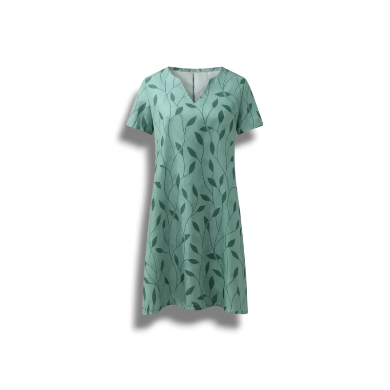 Parisa - Casual Printed V-neck Dress for Effortless Elegance