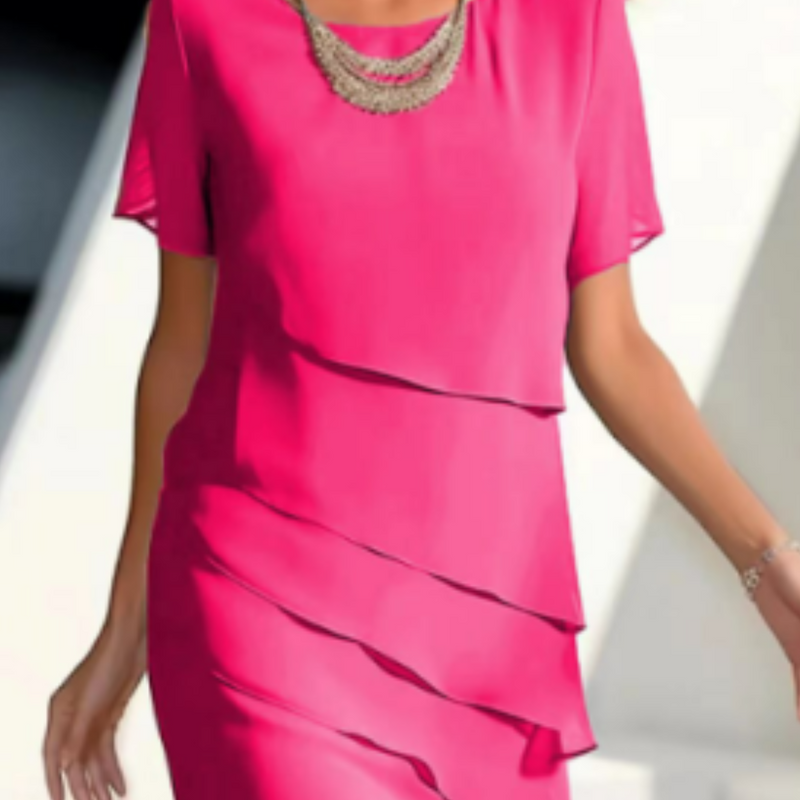 Nessa - Elegant Women's Dress with Layered Design and Comfortable Fit