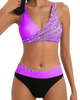 Philippa - Elegant Striped Printed Bikini Set for Women