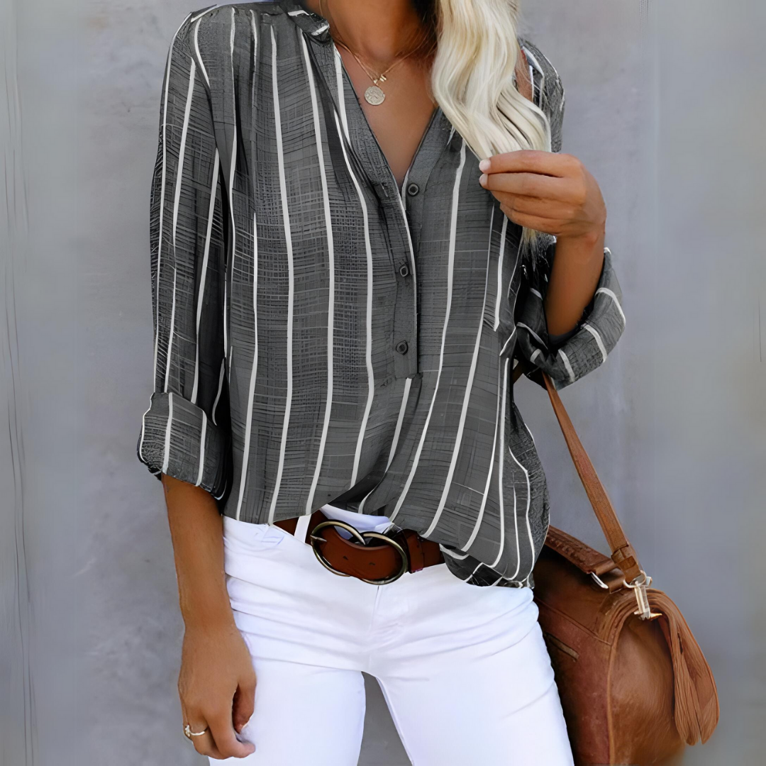 Karra - Trendy Striped Women's Blouse for Stylish Occasions