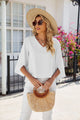 Patience - Soft Elegant V-neck Blouse for Women in Timeless Style
