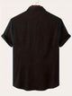 Colin - Lightweight Men's Short-Sleeved Shirt in Cotton and Linen Blend