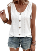 Sabina - Casual Women's Tank Top with Button Details and Adjustable Straps