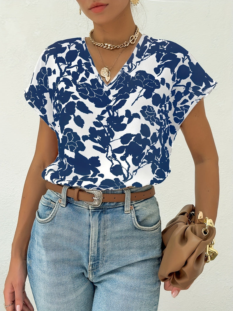 Madison - Charming Women's Blouse with Enchanting Floral Print
