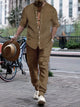 Moses - Elegant Men's Shirt and Trouser Set with Ribbed Design