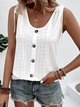Sabina - Casual Women's Tank Top with Button Details and Adjustable Straps