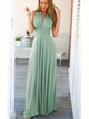 Carwyn - Elegant Women's Dress with Ruffled Back and Flirty Tie Belt