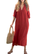 Kimmie - Timeless Women's Maxi Dress with Elegant V-neck Design