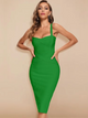 Portia - Elegant Vintage Bodycon Dress with Crossover Front