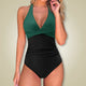 Noemi - Stylish One-Piece Swimsuit with Halter Neckline and Ruched Details