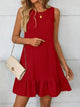 Carrie - Sleeveless Dress with Fashionable Ruffle Trim