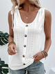 Sabina - Casual Women's Tank Top with Button Details and Adjustable Straps