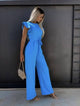 Cindy - Elegant Women's Jumpsuit With Flutter Sleeve