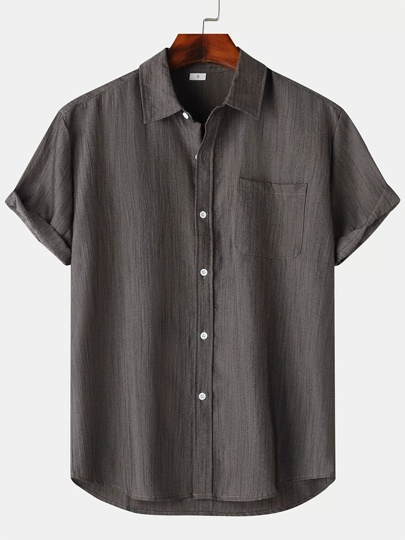 Ursula - Stylish Men's Short-Sleeved Shirt with Chest Pocket