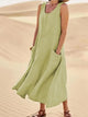 Summer - Relaxed Fit Linen Dress Perfect for Summer Days