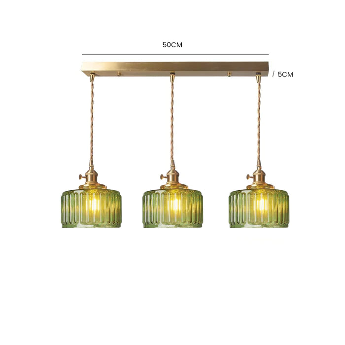 Luxano - Vintage Crystal Pendant Lamp Elegant Cylinder Glass Home