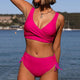 Rosemarie - Wrap Bikini Top With Wide Straps High Waist Side Tie