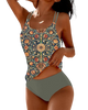 Lorraine - Elegant Modern Tankini with Stylish Printed Straps