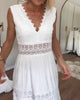 Marlee - Elegant Sleeveless Lace Dress with V-neck Design