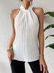 Joy - Elegant Halter Top with Chic Pleated Texture