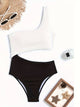 Rosalind - Stylish and Sexy One-Shoulder Bikini Set in Ribbed Fabric