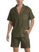 Barry - Luxurious Men's Linen Shirt and Beach Shorts Set