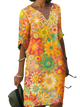 Lystra - Playful Floral Print Dress for Warm Weather Events