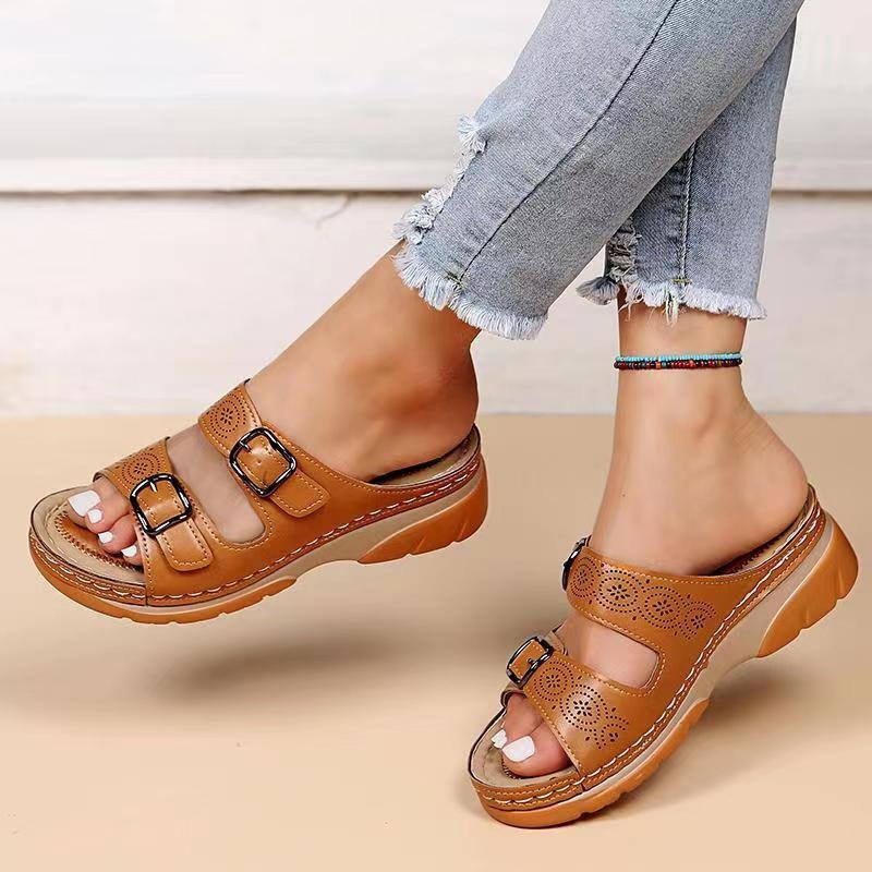 Ariana - Comfortable Orthopedic Leather Sandals for Pain Relief