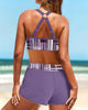 Janelle - Stylish Ribbed High Waist Bikini with Trendy Design