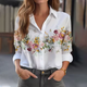 Bonnie - Lightweight Floral Print Blouse with Long Sleeves