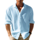 Frederik - Solid-Colored Long-Sleeved Button-Down Shirt with Lapel Collar