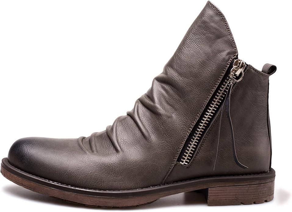 Adam - Hugo Stylish Zipper Boots for Men - All Season Elegance