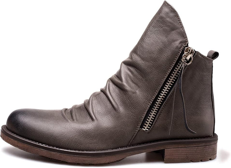 Adam - Hugo Stylish Zipper Boots for Men - All Season Elegance