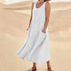 Summer - Relaxed Fit Linen Dress Perfect for Summer Days