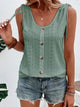 Sabina - Casual Women's Tank Top with Button Details and Adjustable Straps