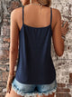 Garnetta - Playful and Elegant Lace Top with V-neck and Spaghetti Straps