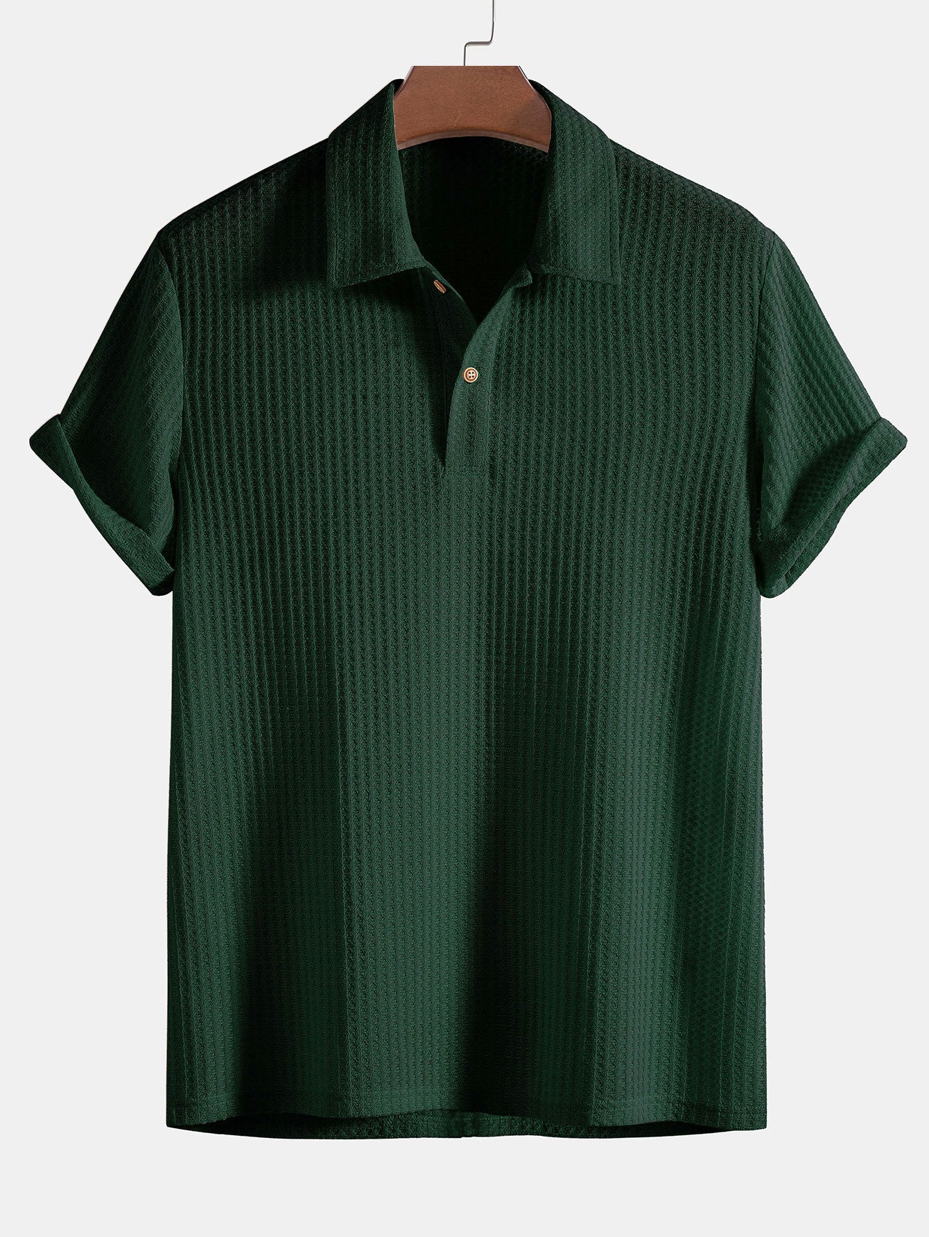 Finnian - Stylish Men's Polo Shirt with Waffle Knit Texture