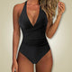 Noemi - Stylish One-Piece Swimsuit with Halter Neckline and Ruched Details