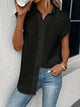 Piper - Elegant Women's Front Textured Linen Blouse with Collared Neckline